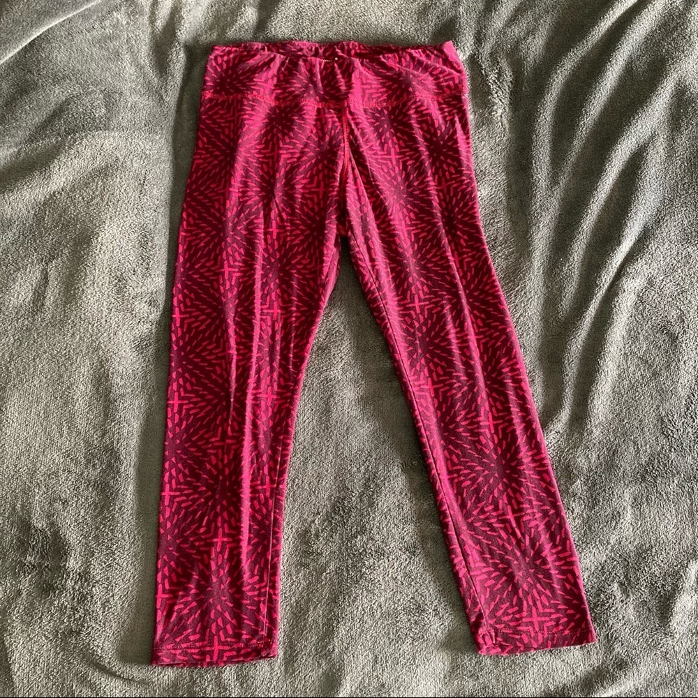 Jockey Geometric Cropped Leggings - Hot Pink